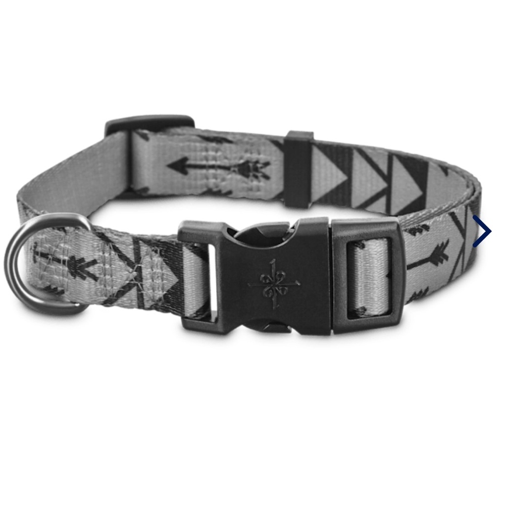 NEW Good 2 Go Grey Arrow Print Dog Collar, Large